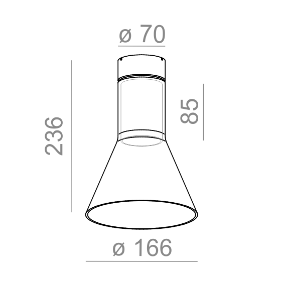 AQform Oprawa Natynkowa Modern Glass Flared 40402-0000-U8-PH-13