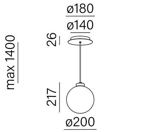 Aqform Zwis Modern Ball simple maxi 59873-M930-D0-00-13
