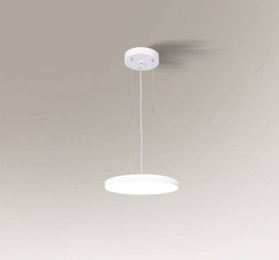 Biała lampa wisząca 45 cm Shilo Nungo 6019