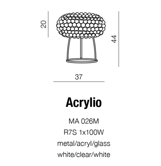 Lampa stołowa AZZARDO Acrylio AZ1099