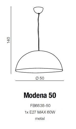 Modena FB6838-50 WH/GO Lampa wisząca AZzardo