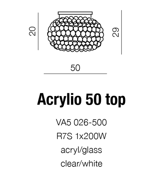 Plafon AZZARDO Acrylio 50 Top AZ0053